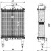 Радиатор охлаждения   1321.1301.015   МТЗ-1221, МТЗ-1222 с двиг.260.2 ( 5-ти рядный медный)  (Оренбургский радиатор)