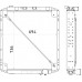 Радиатор охлаждения МАЗ  5432А5-1301010-001 ( медный 4-х ряд с дв. ЯМЗ Евро-3 ) ШААЗ