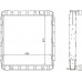 Радиатор охлаждения КАМАЗ-5320  5320-1301010 (медный 3-х рядный)  (ШААЗ)